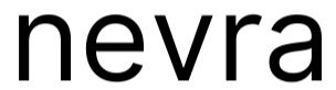 Black 'nevra' logo on a white background
